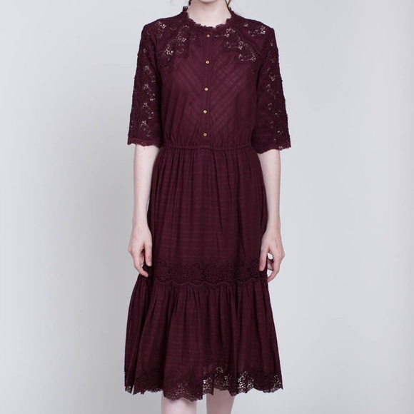 Ulla Johnson Dresses & Skirts - Ulla Johnson Martha Dress in Bordeaux, size 8